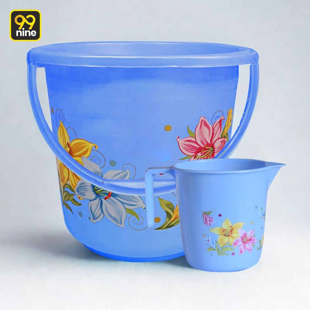 BUCKET WITH MUG LOTUS