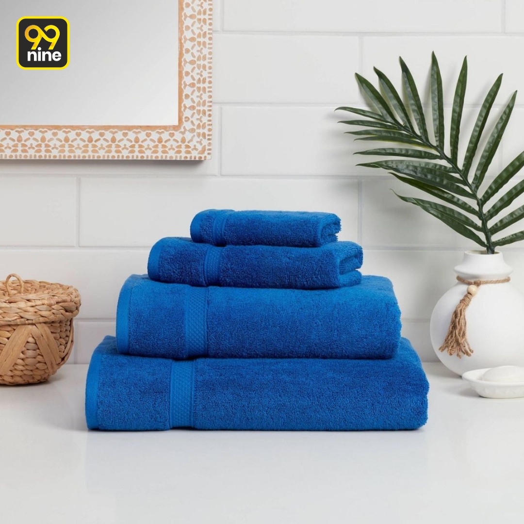blue towel